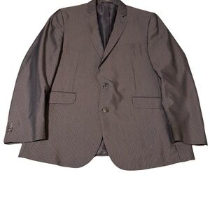 Kenneth Cole Reaction Men’s Gray Pinstripe Suit Blazer - 44R